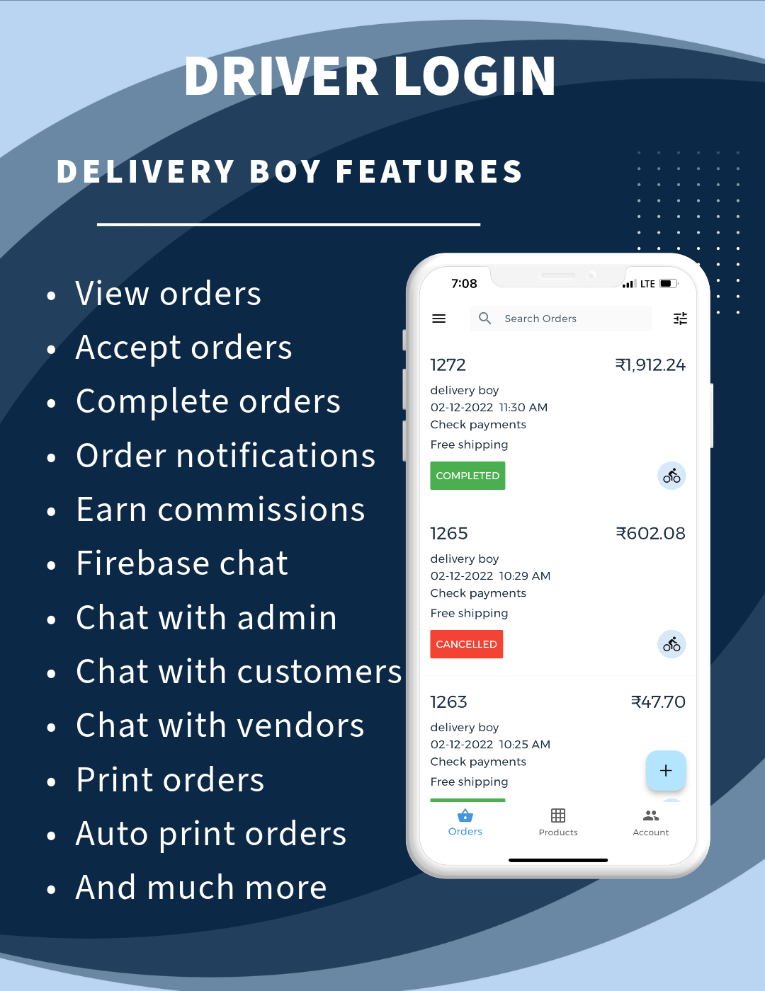 Flutter app for WooCommerce admin, vendors and delivery boys