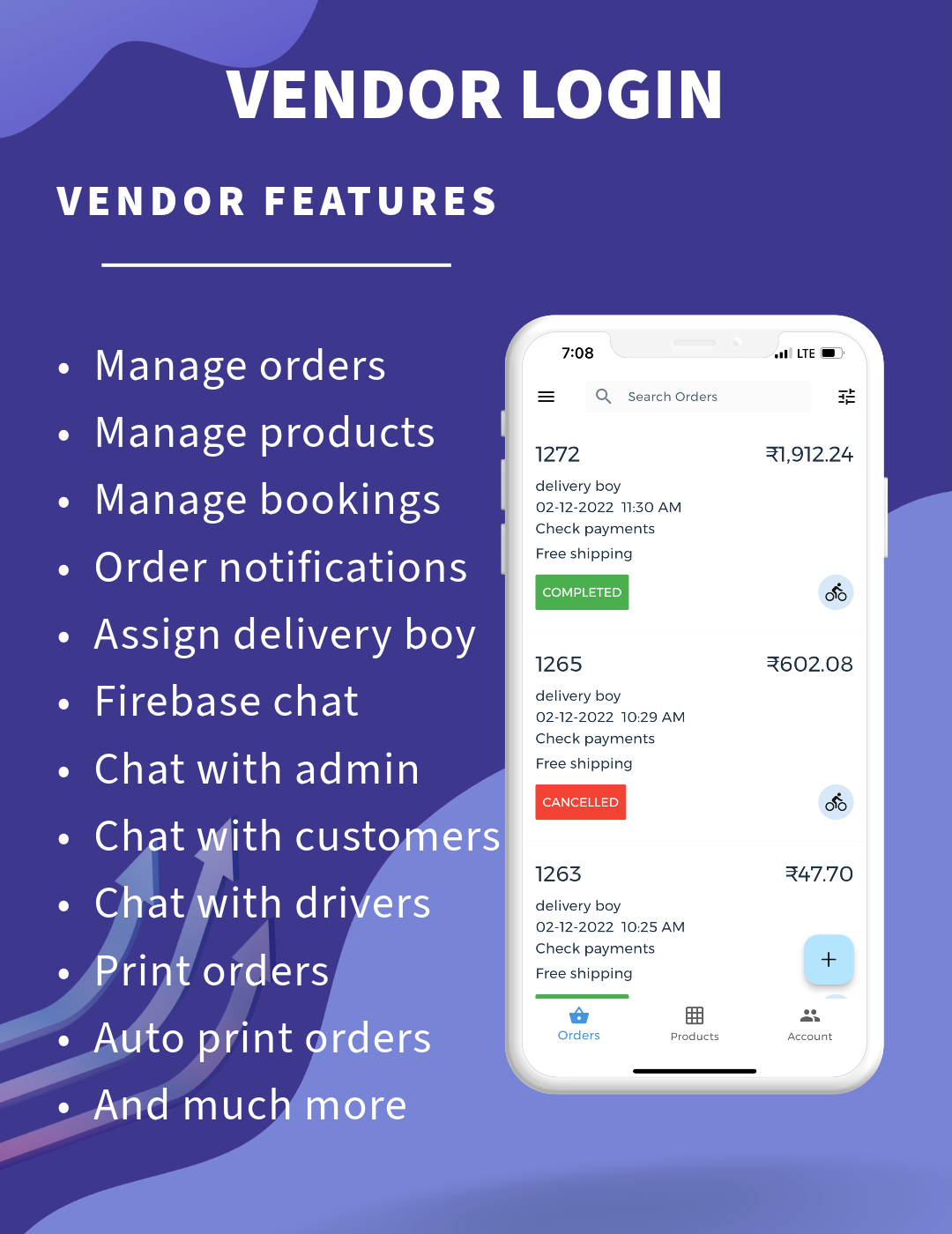 Flutter app for WooCommerce admin, vendors and delivery boys