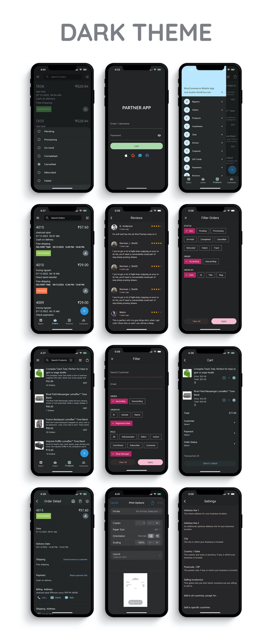 Flutter app for WooCommerce admin, vendors and delivery boys